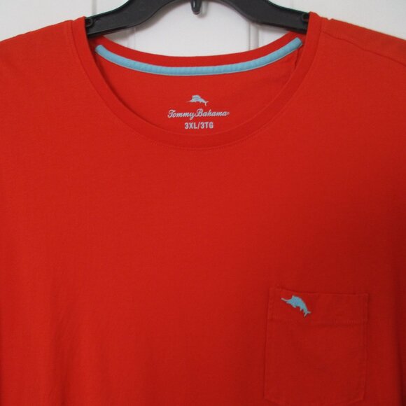 Tommy Bahama Mens S/S Orange Pima Cotton Pocket T-Shirt NWOT - Size 3XL - Picture 1 of 2